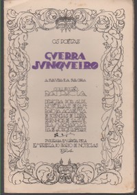 GUERRA JUNQUEIRO : A Sua Vida e a Sua Obra * Collecção Patricía   1924