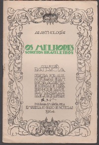 OS MELHORES SONETOS BRAZILEIROS * Collecção Patricía   1924