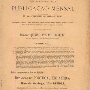 PORTUGAL EM AFRICA – REVISTA SCIENTIFICA  Publicação Mensal  Nº 38 – Fevereiro de 1897 – 4º Anno